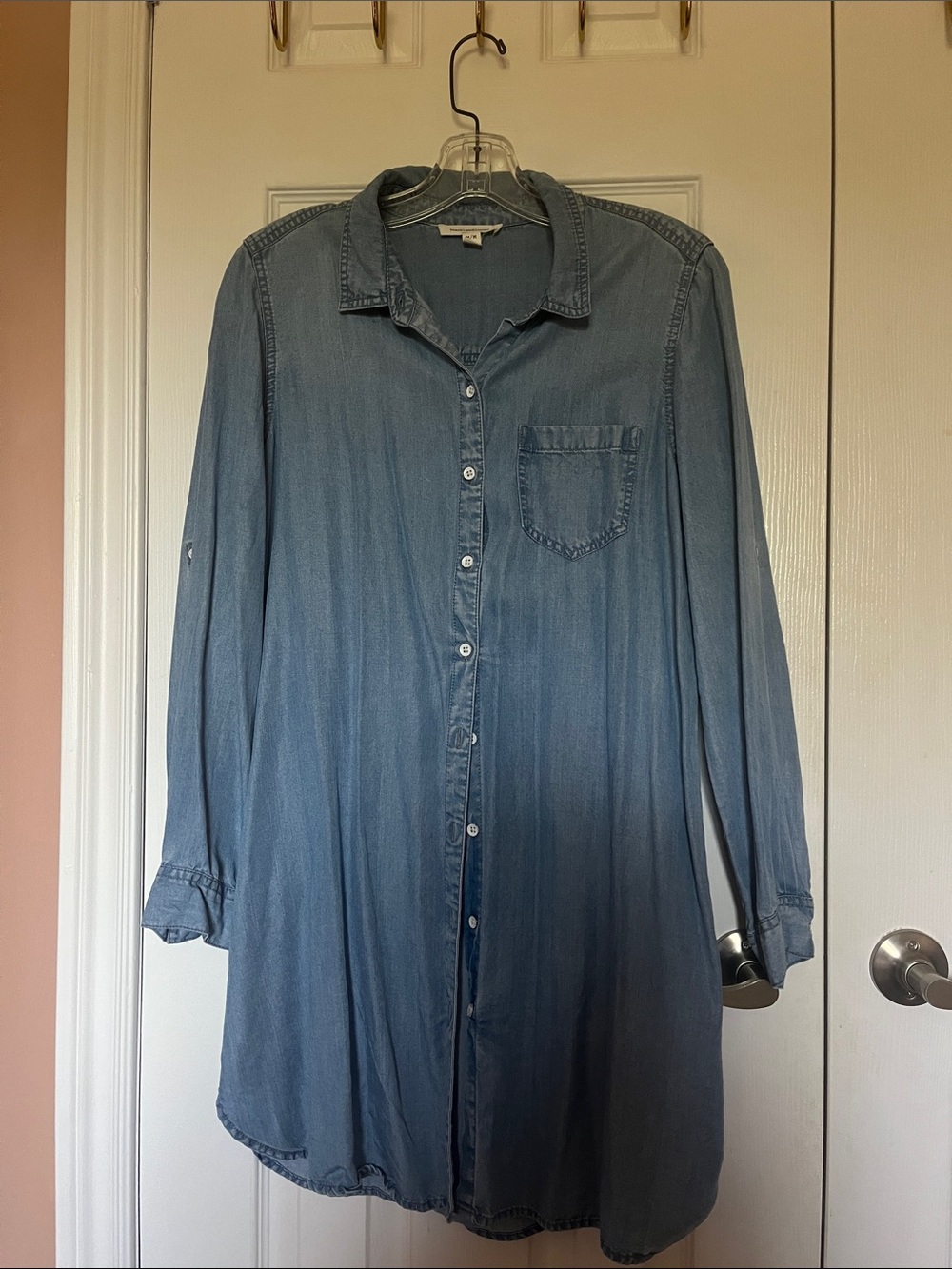 beachlunchlounge Light Blue Denim Shirt Dress